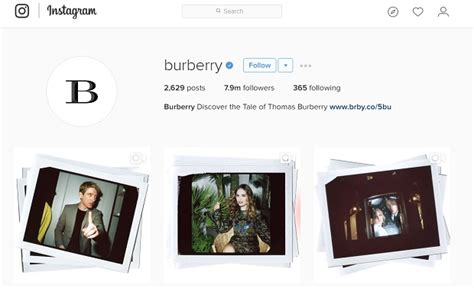 Burberry clothing Instagram